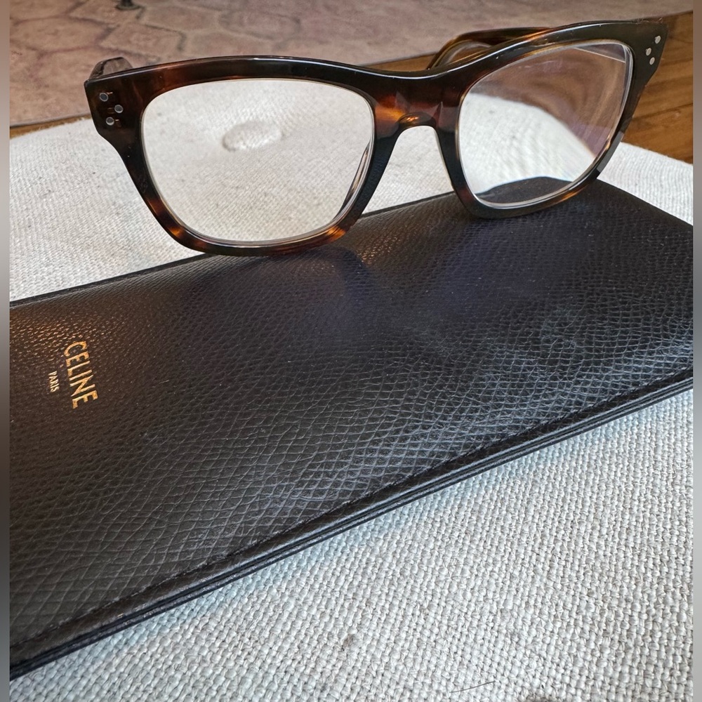 Celine Paris CL50079l Tortoise Glasses Eyeglasses Frames w/ Case